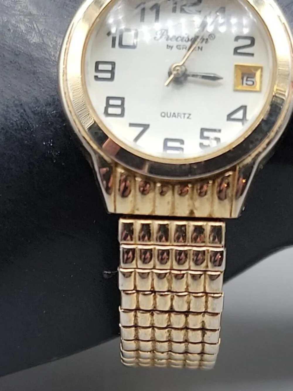 Gruen Precision Ladies Quartz Watch Thin Expansion Band Gold Tone GP435L 7